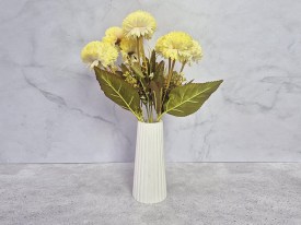 Flores artificiales 10 crisantemos pompon 